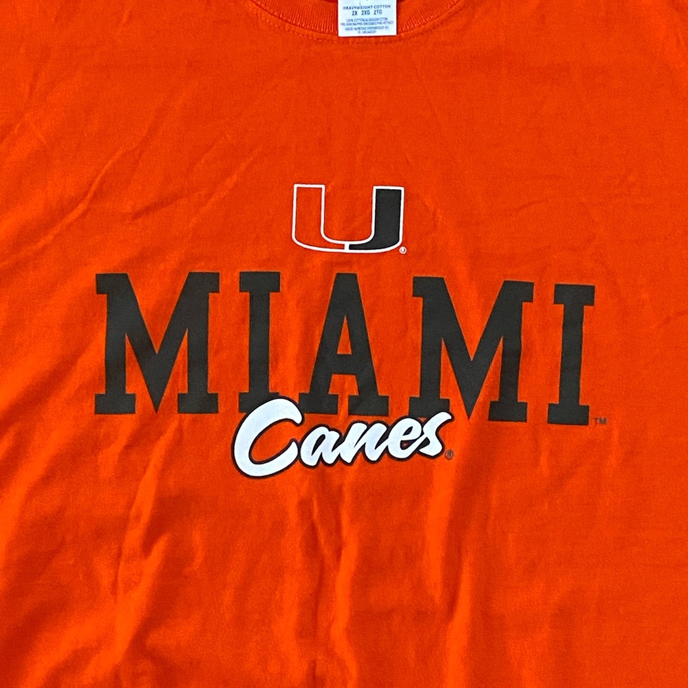 University of Miami Canes Tee Shirt - Picture 2 of 5